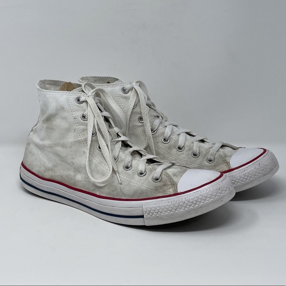 Converse All Star Chuck Taylor White High Top Lace Up Sneakers Size 12
